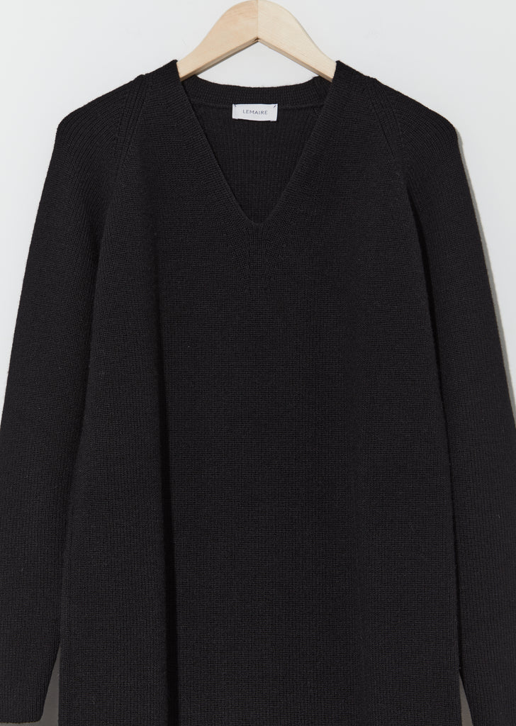 V-Neck Sweater Dress