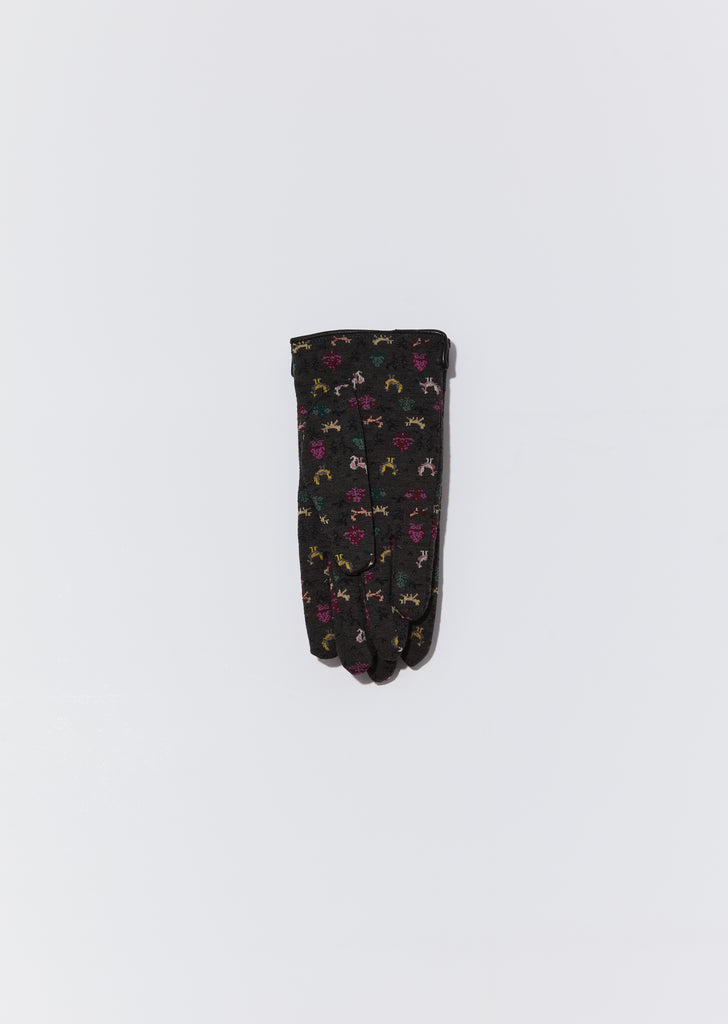 Sock Knit Cashmere Gloves — Charcoal