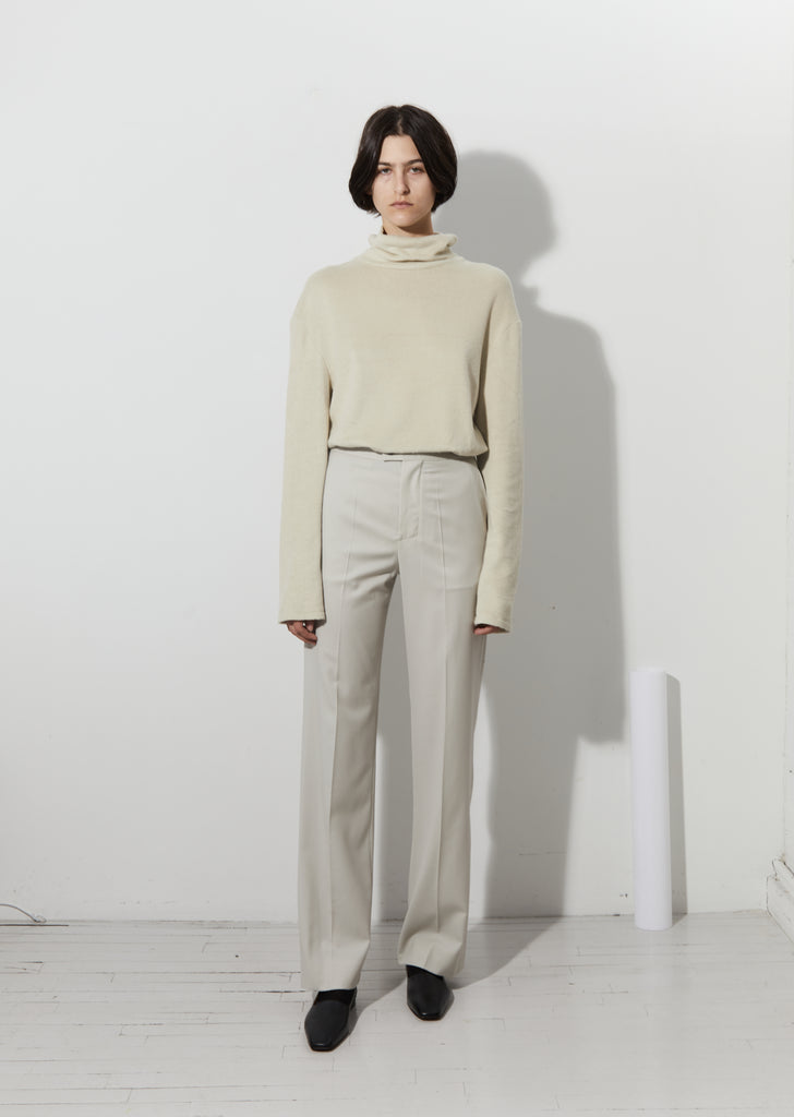 Light Wool Straight Pants