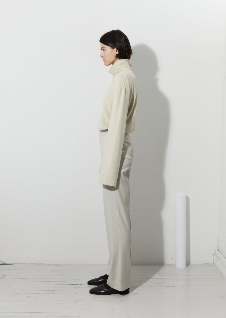 Light Wool Straight Pants