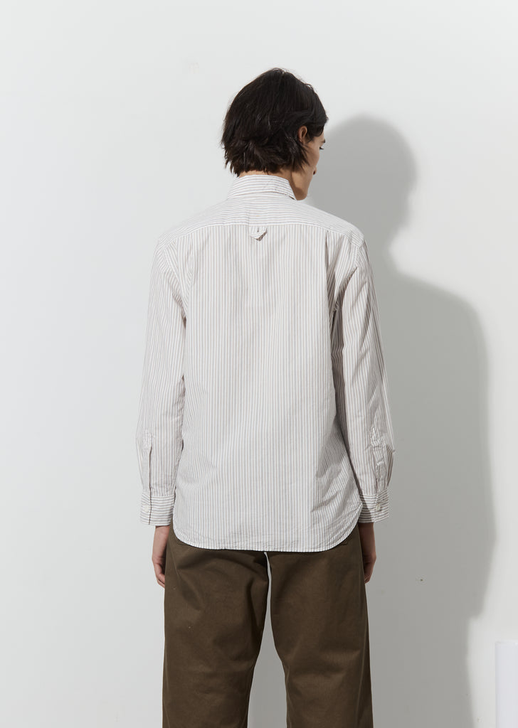 Basic Shirt — Ecru / Brown