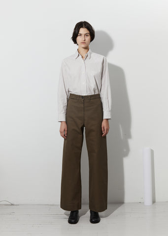 Naval Wide Leg Trouser