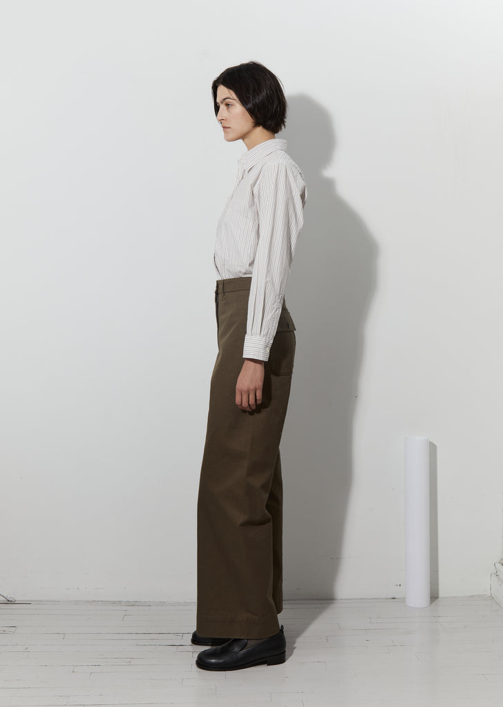 Naval Wide Leg Trouser