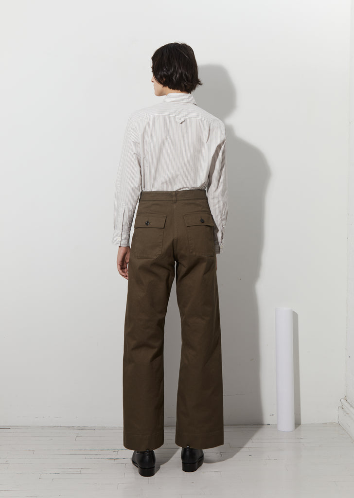 Naval Wide Leg Trouser
