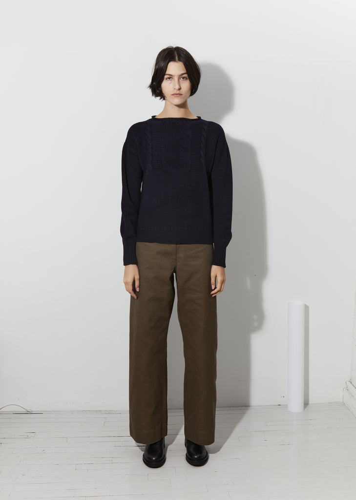 Seamless Wool Guernsey — Navy