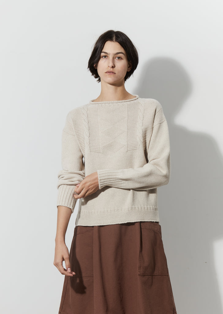 Seamless Wool Guernsey — Chalk