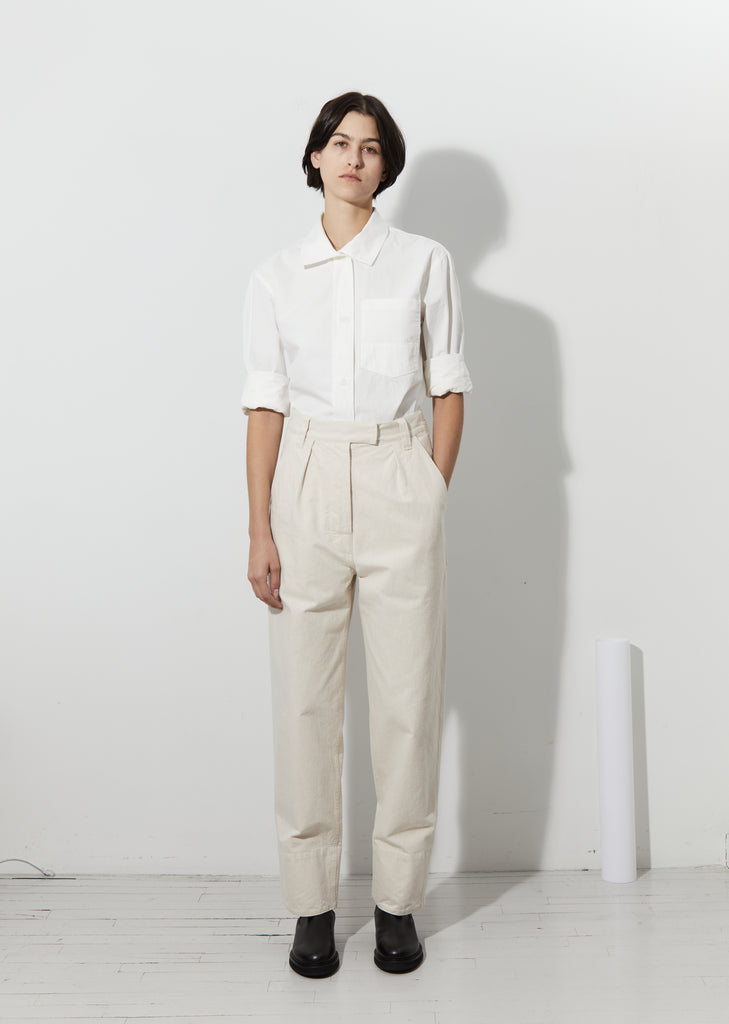 Natural Denim Wide Hem Trouser