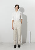 Natural Denim Wide Hem Trouser