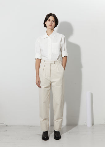 Natural Denim Wide Hem Trouser