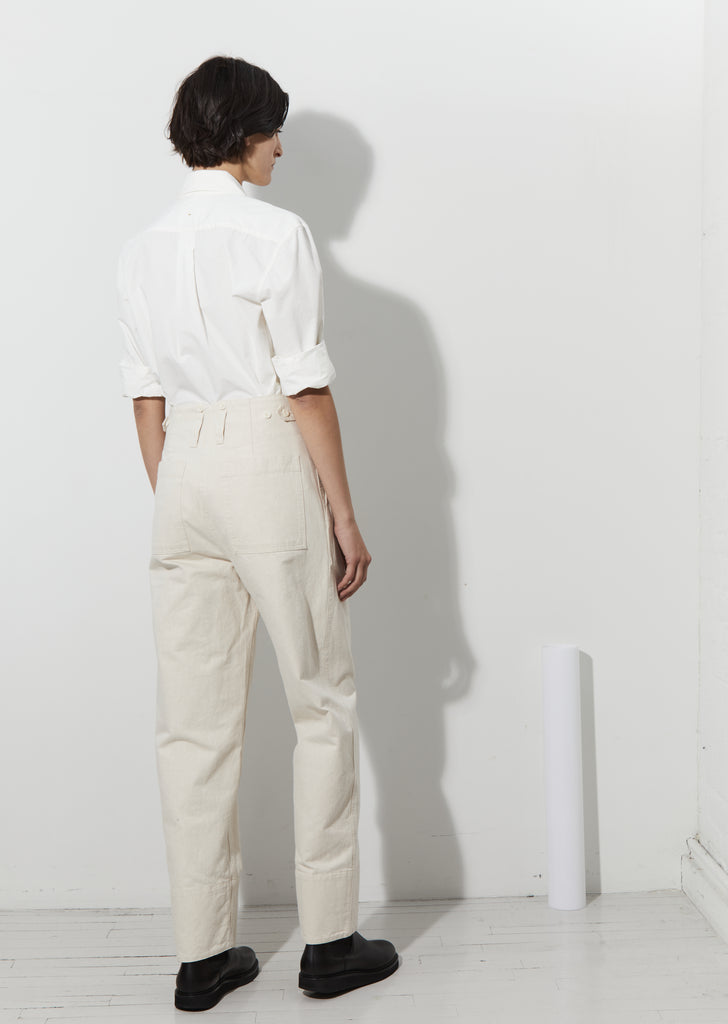 Natural Denim Wide Hem Trouser