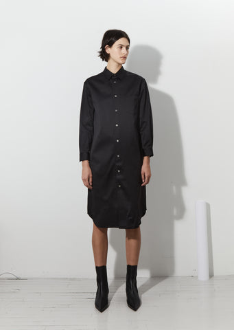 Satin Finish Shirt Dress