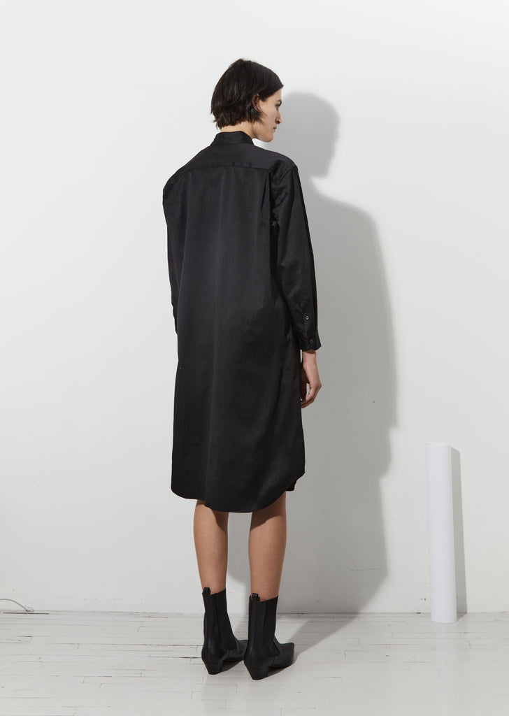Satin Finish Shirt Dress