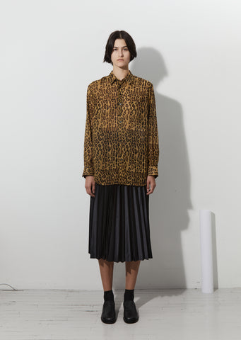 Animal Print Sheer Shirt