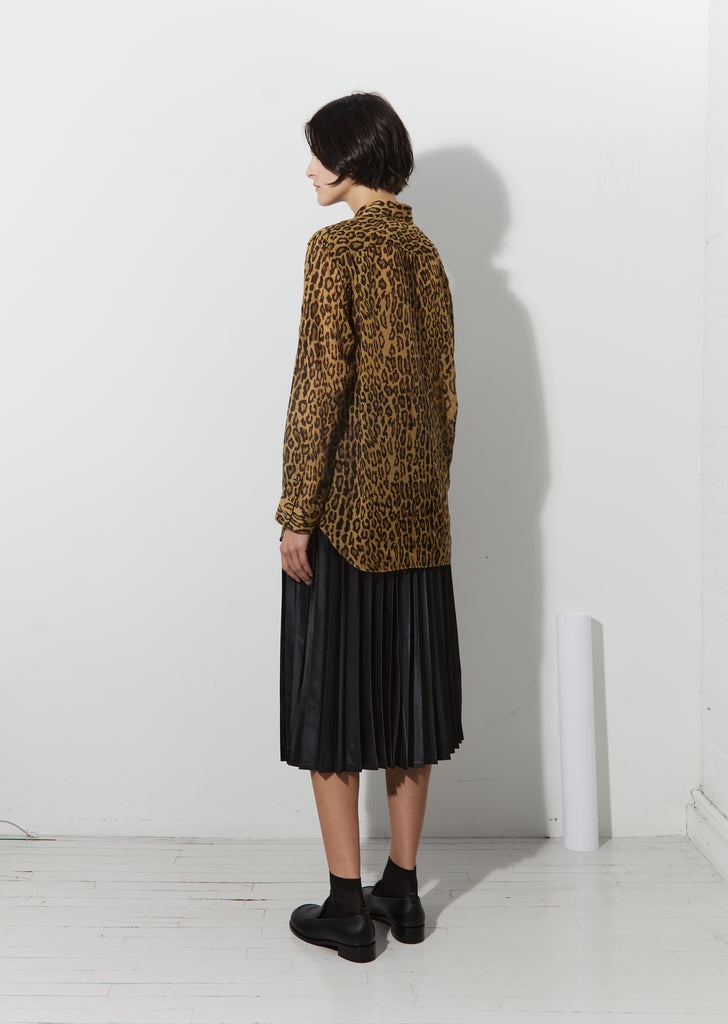 Animal Print Sheer Shirt