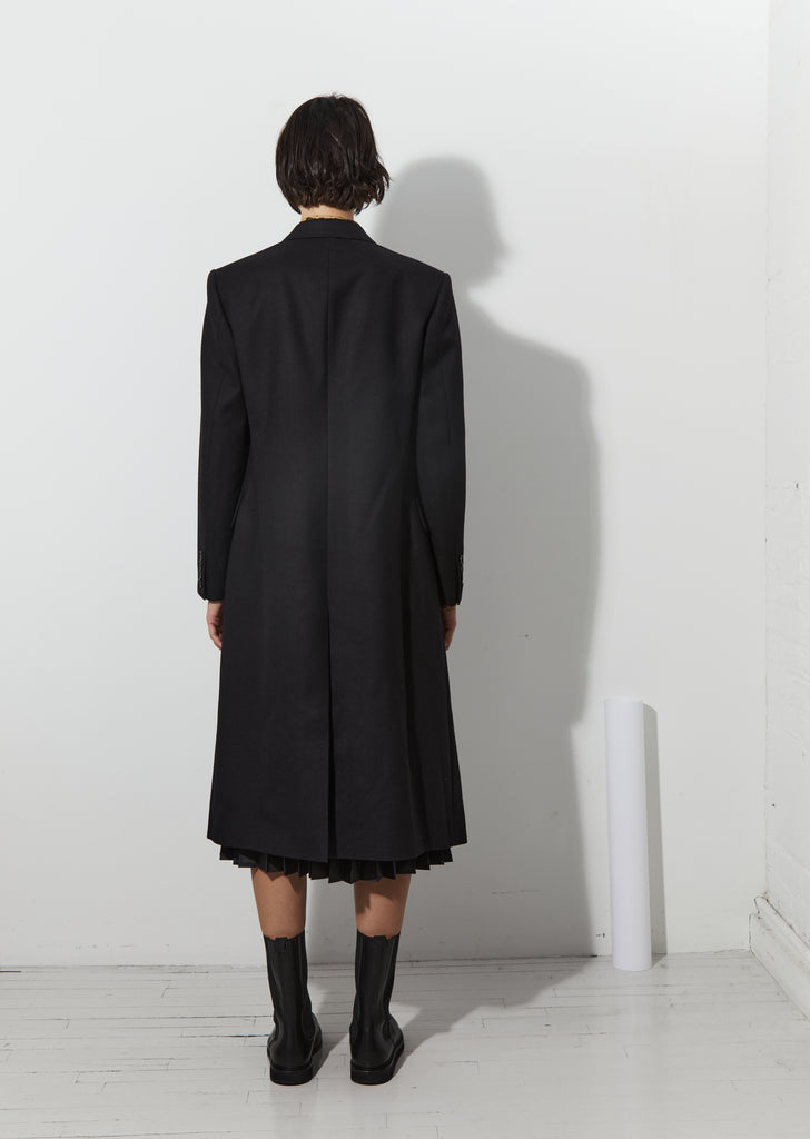 Wool Serge Double Breasted Coat