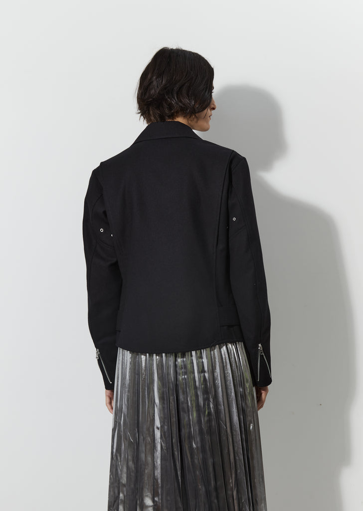 Wool Serge Moto Jacket