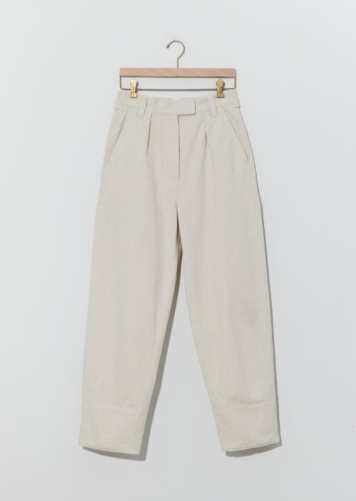 Natural Denim Wide Hem Trouser
