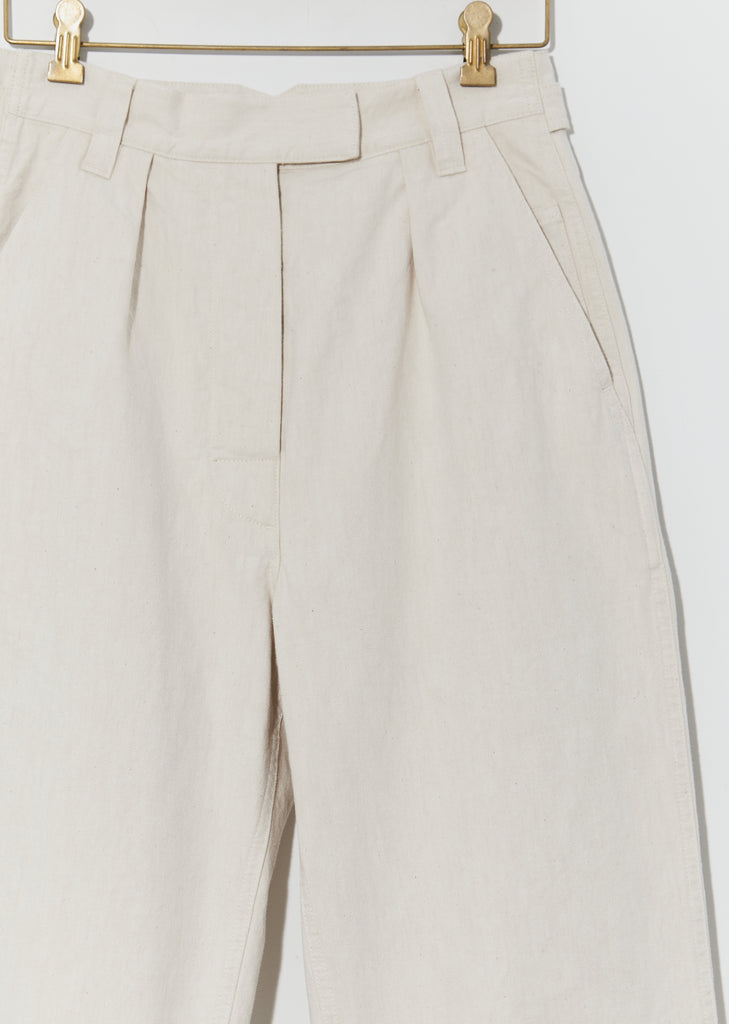 Natural Denim Wide Hem Trouser
