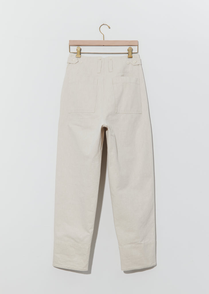 Natural Denim Wide Hem Trouser