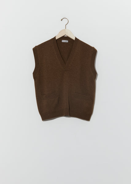 ベスト+ジレ MARGARET HOWELL - MARGARET HOWELL / linen knit V neck vest MARGARET HOWELL CROSS OVER V-NECK SLIPOVER – PLAIN GOODS