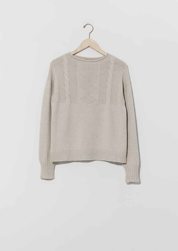 Seamless Wool Guernsey — Chalk