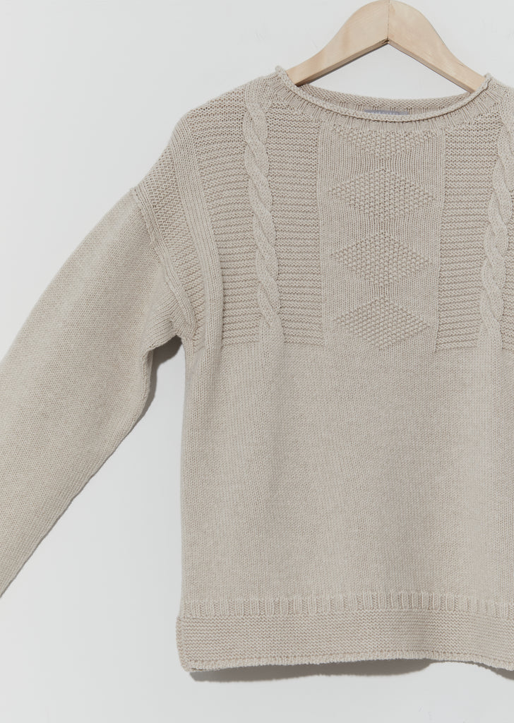 Seamless Wool Guernsey — Chalk