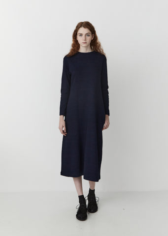 Indigo Yarn Dyed Jersey Dress
