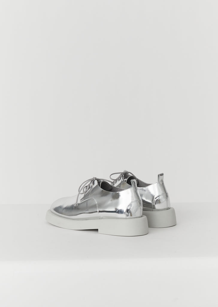 Gommello Lace Up Derbies – Silver