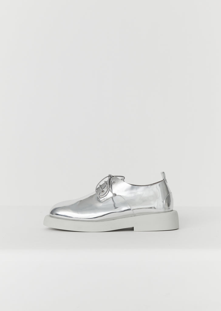 Gommello Lace Up Derbies – Silver