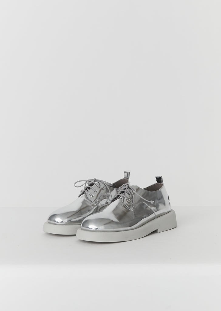 Gommello Lace Up Derbies – Silver
