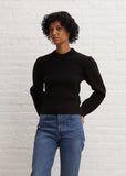 Puffy Sleeves Sweater — Black