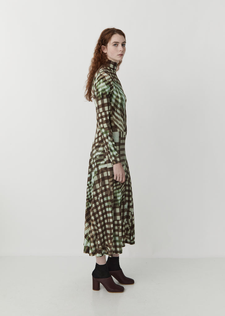Printed Turtleneck Dress