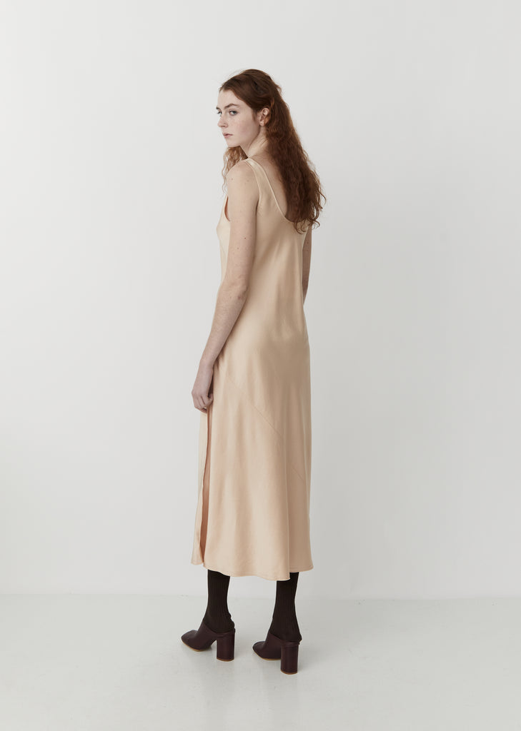 Dorona Cinz Satin Dress