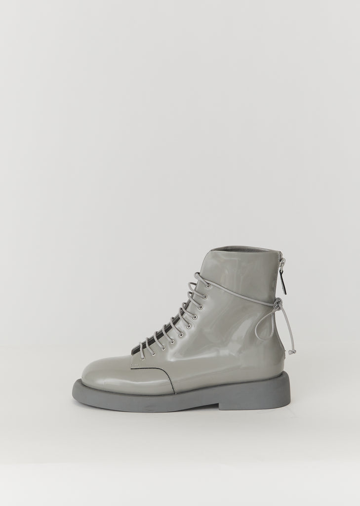 Gommello Patent Leather Boots — Grey