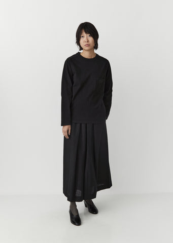 Crewneck Pocket Long Sleeve Tee