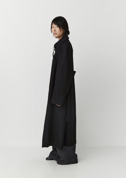 LEMAIRE ルメール ロング トロンプ ルイユ ドレス ブラック LEMAIRE 【ルメール】BELTED RIB T-SHIRT DRESS BLACK (DR1045