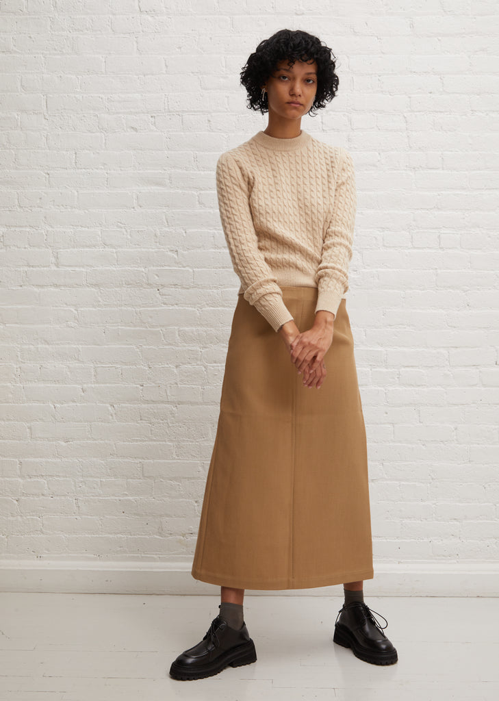 Long Twill Skirt