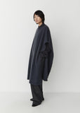 Shaggy Cashmere Cape — Blue