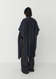 Shaggy Cashmere Cape — Blue
