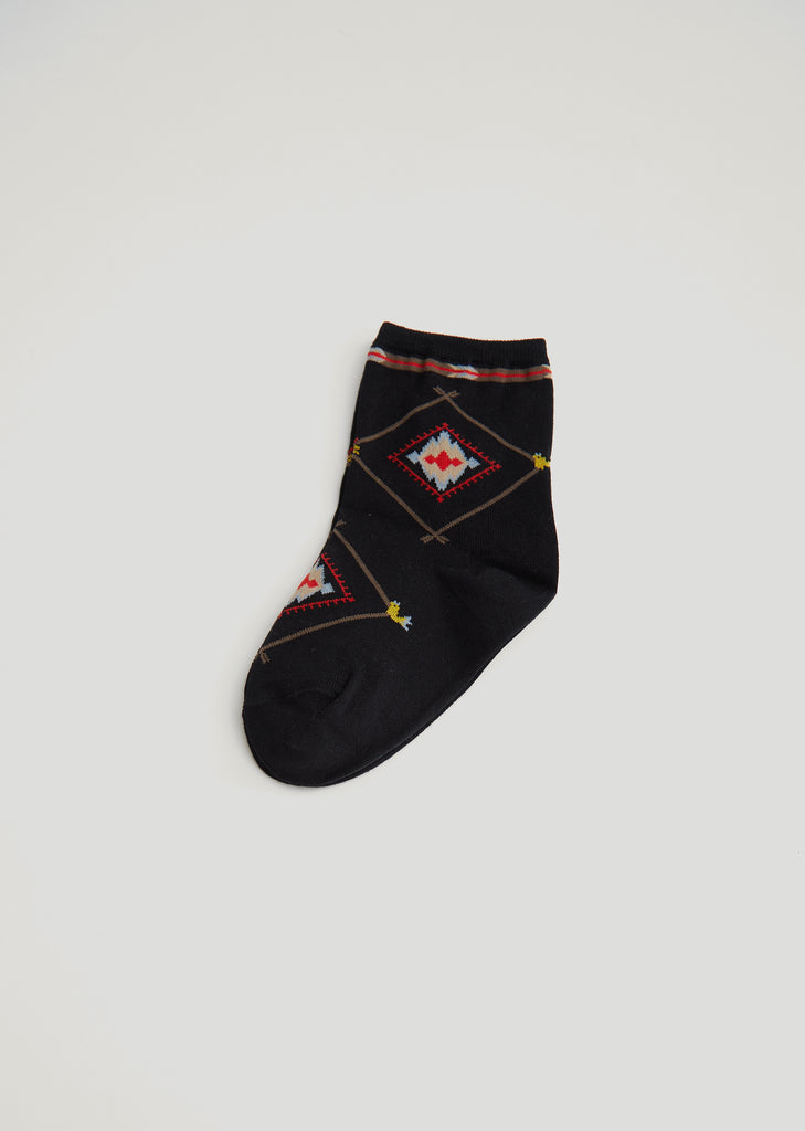 Kids Tapestry Socks — Black