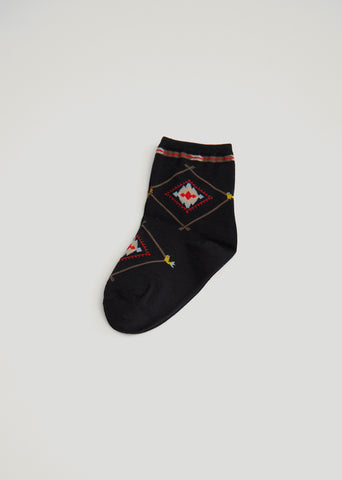 Kids Tapestry Socks — Black