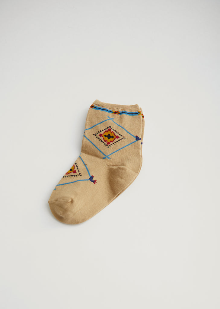 Kids Tapestry Socks — Beige