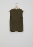 Linen Cotton Rib Back Waistcoat