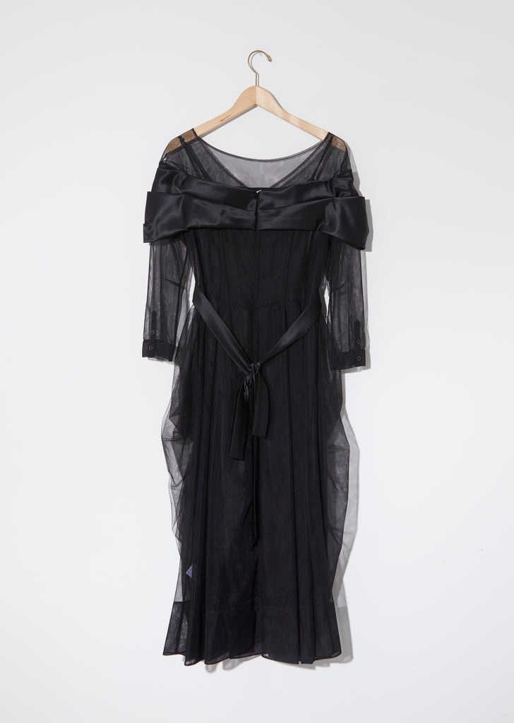 Tulle Pleated Pocket Dress