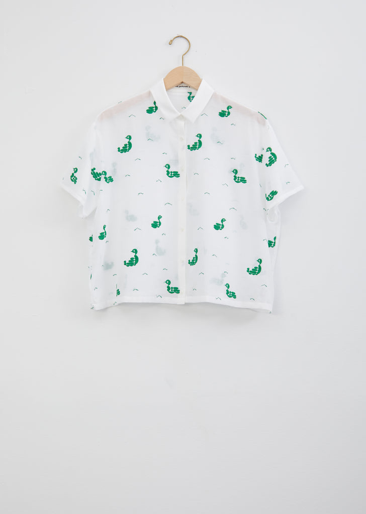 Lake Bird Cotton Blouse
