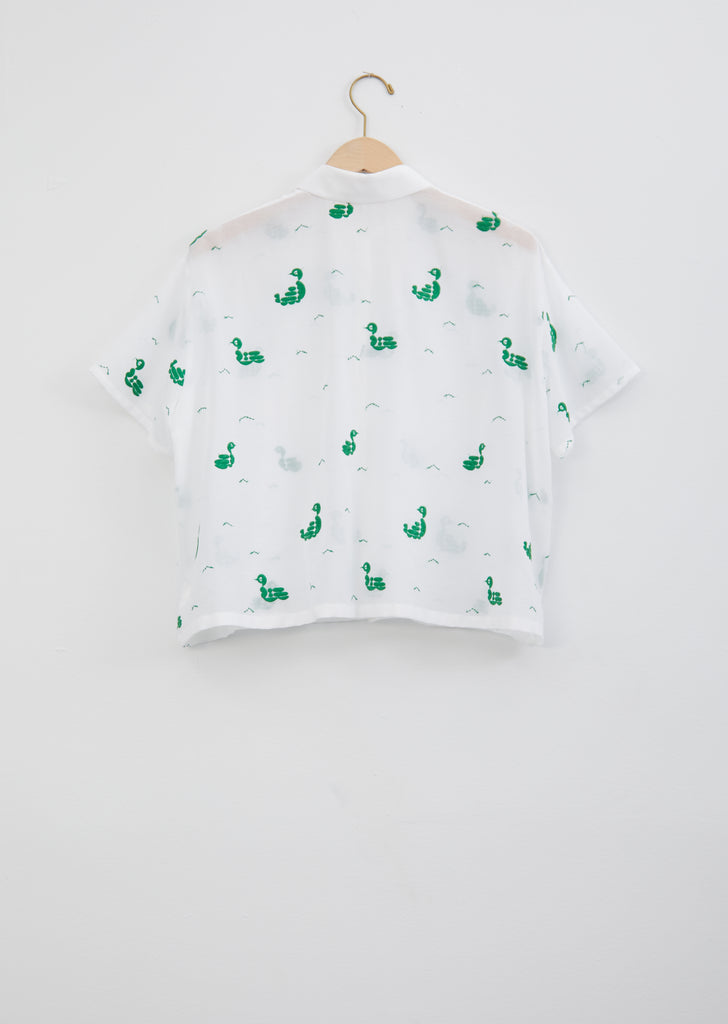Lake Bird Cotton Blouse