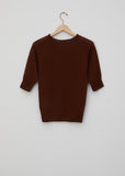 Cotton Linen Cast Off Roll Neck Sweater