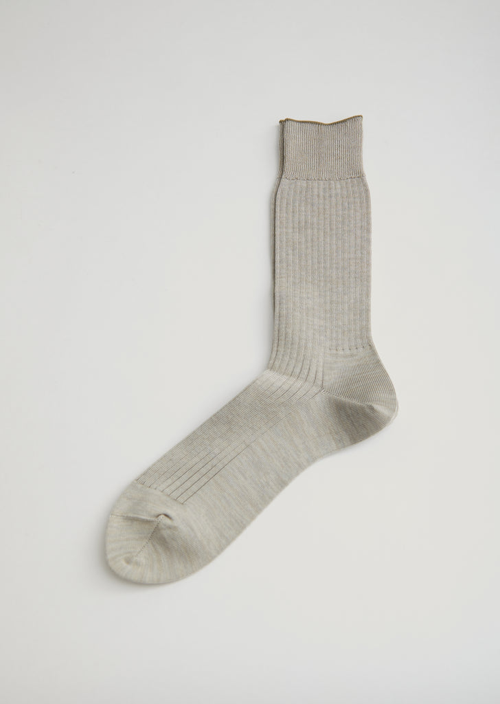 Men's 3 Color Melange Socks — Greige