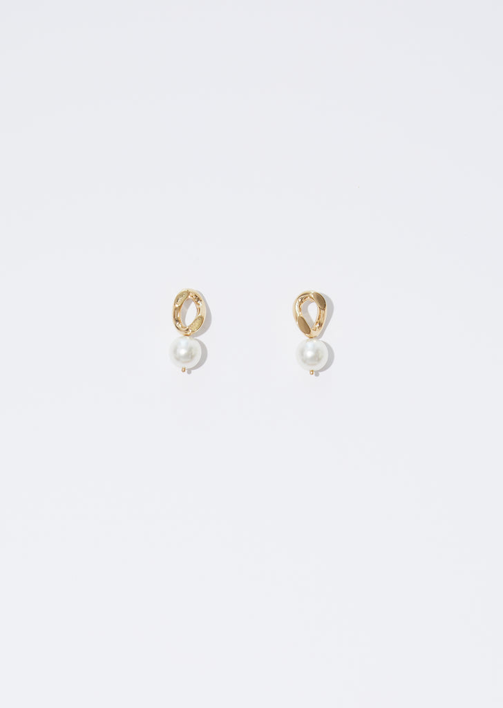 Baby Pearl Link Earrings