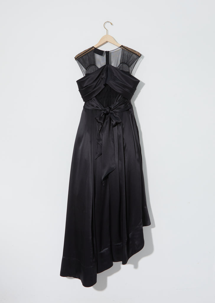Silk Satin Wrap Dress
